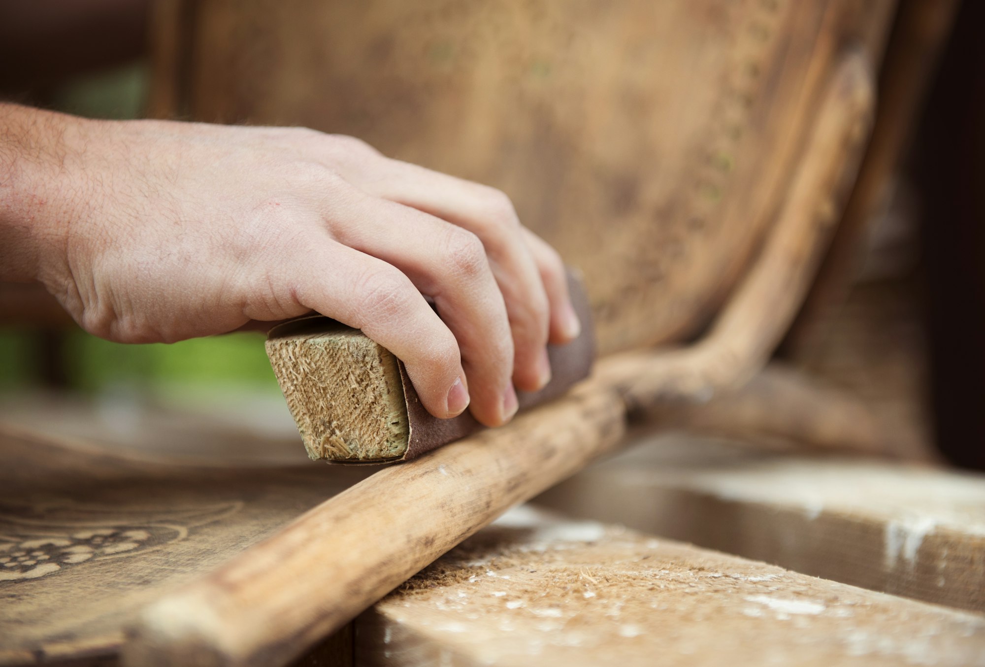 Wooden furniture restoration